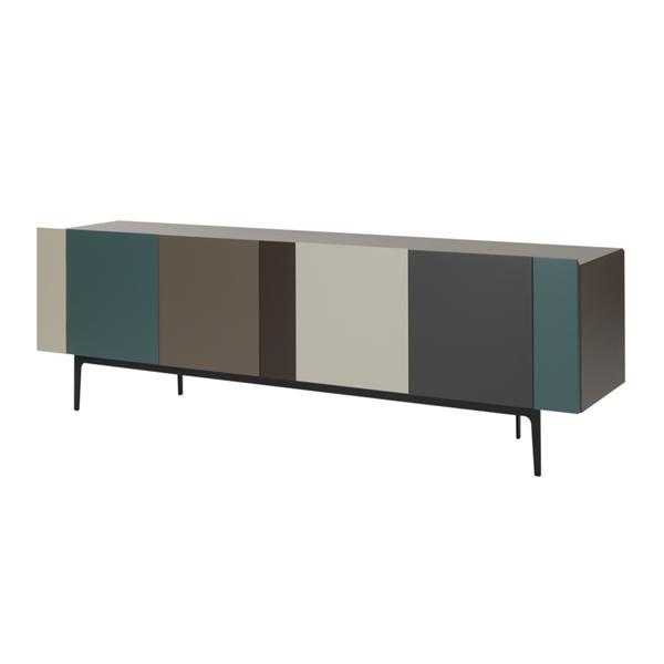 Dresser with metal legs, Rainbow - Lema