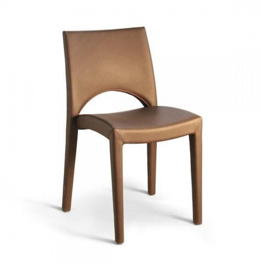Chair with a frame made of plastic and leather upholstery Fedra, Alivar