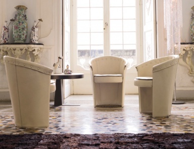 Armchair with a curved backrest, Appeal - Longhi