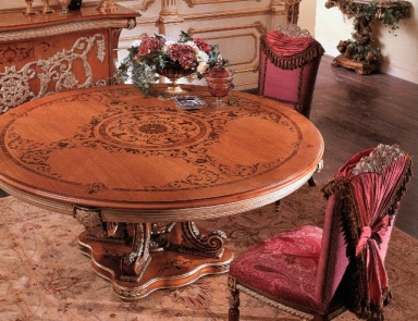 Dining table with round top, Riva Mobili d'arte
