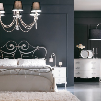 Bed with wrought iron headboard – Letto Ester