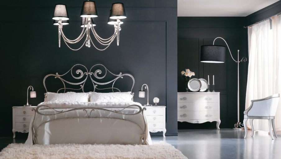 Bed with wrought iron headboard Letto Ester, CorteZari - Corte Zari