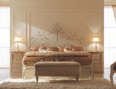 Bed with wrought iron headboard Letto Rialto, CorteZari - Corte Zari (wrought iron bed)