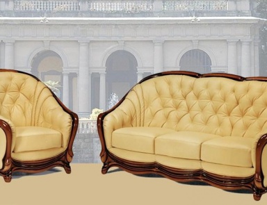 Sofa on a frame of fir or beech upholstered in leather Casanova, BM Style