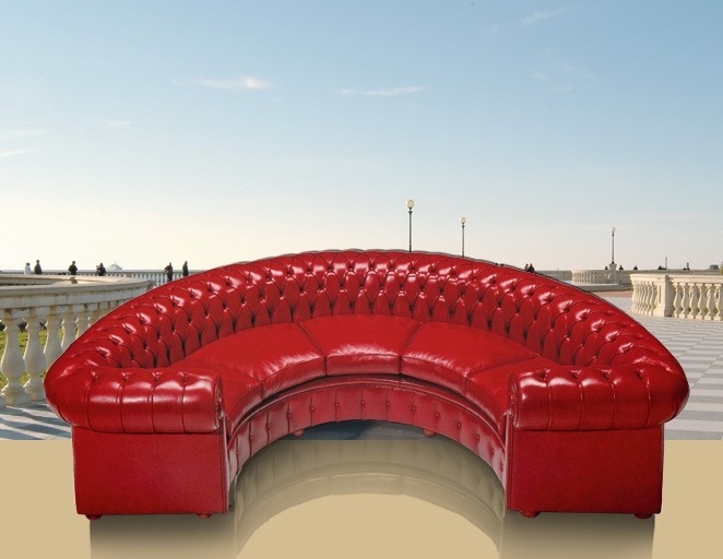 Sofa corner on a frame of fir or beech upholstered in leather Chester, BM Style