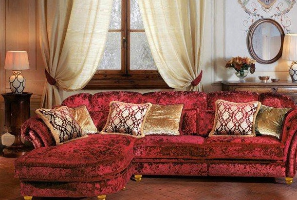 The corner sofa fabric upholstered Eloise, BM Style
