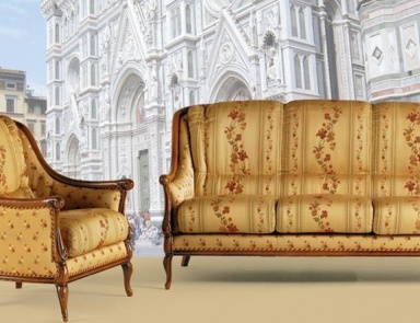 Sofa on a frame of fir or beech upholstered in leather or fabric saloon, BM Style