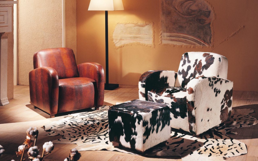 Chair with Ottoman Cronos, Poles Salotti