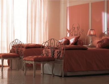 Bed with wrought iron headboard Letto Venezia, CorteZari - Corte Zari (wrought iron bed)
