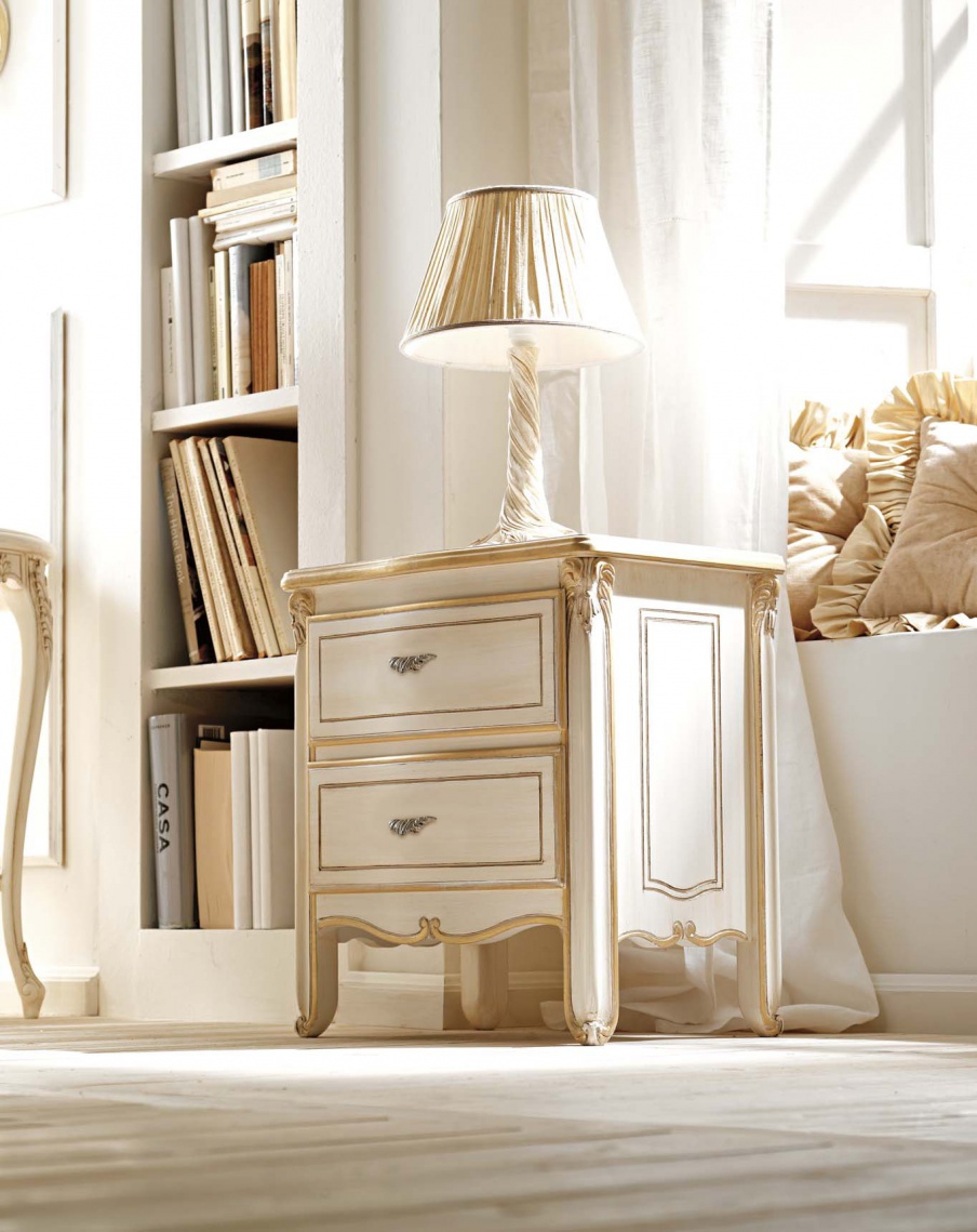 Bedside table solid wood Ambiente Notte, Savio Firmino