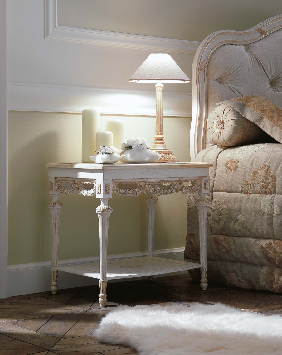 Bedside table solid wood Ambiente Notte, Savio Firmino