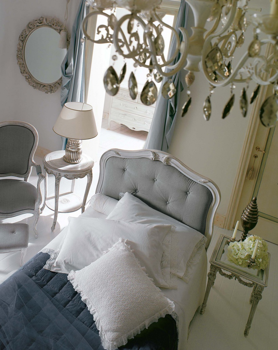 Single bed with high headboard Ambiente Notte, Savio Firmino 