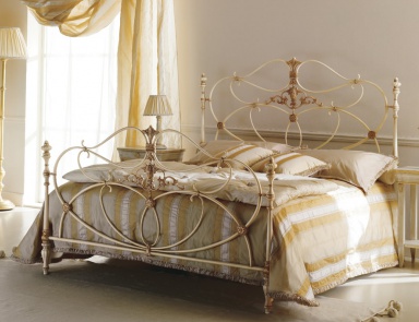 Bed with wrought iron headboard Letto Naxos, CorteZari - Corte Zari (wrought iron bed)