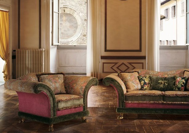 Chair legs of solid wood upholstered in fabric Samira, BM Style