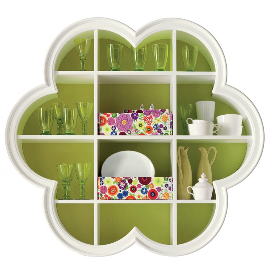 Wall Cabinet with wood frame Flower, AltaModa