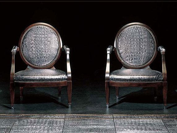 Chair with round backrest, Poles Salotti