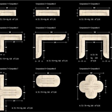 Modular system of seats Struttura modula