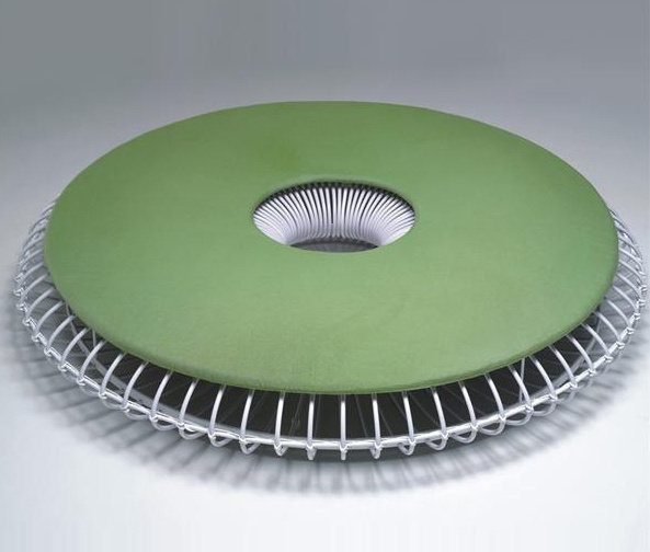 Round stool made of metal and plastic BoPiFil Ellipses Island, Bonacina Pierantonio