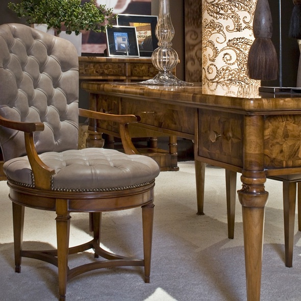 Armchair with frame in solid cherry, Annibale Colombo