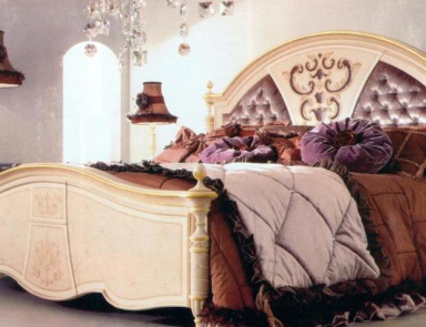 Double bed with a rounded headboard, Signorini & Coco