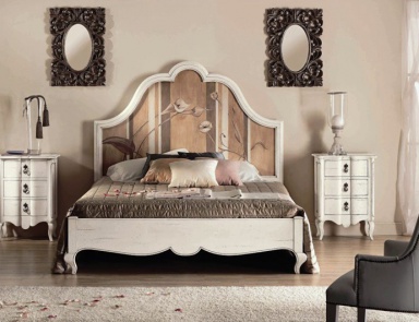 Double bed with high headboard, Stella Del Mobile