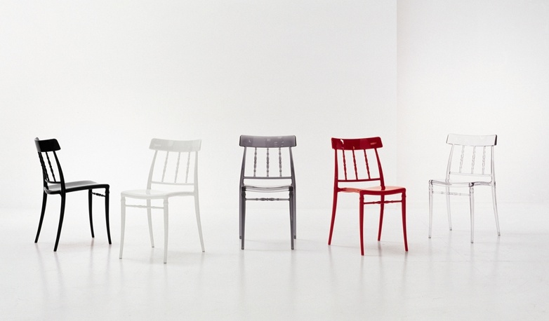 Stackable chair on a frame of plastic Giuseppina, Bonaldo