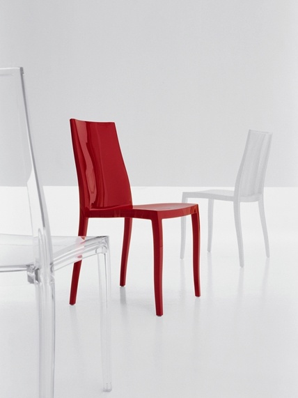 Stackable chair in polycarbonate frame Pangea, Bonaldo