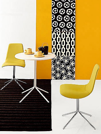 Chair stackable steel frame Lei Four, Bonaldo