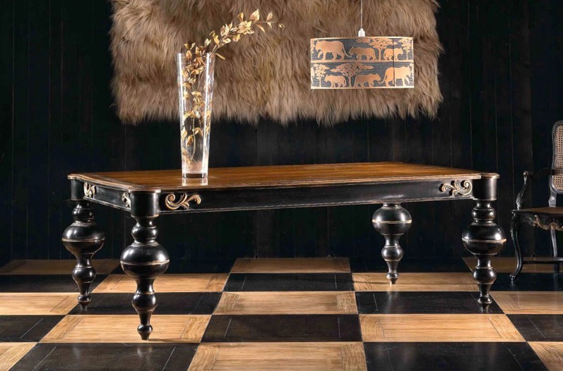 Dining table with curly legs, Stella Del Mobile