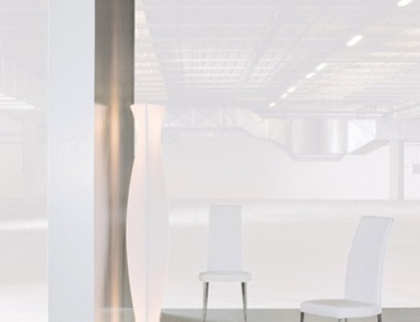 Chair steel frame upholstered in leather Ballerina, Bonaldo