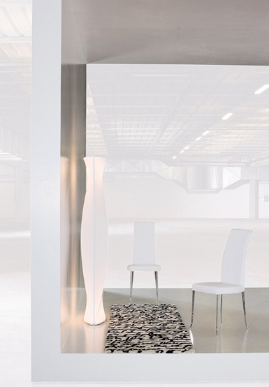 Chair steel frame upholstered in leather Ballerina, Bonaldo