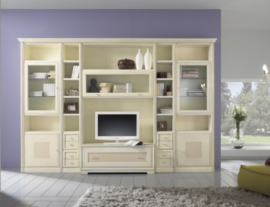 Modular system made of solid wood, at the stilema stand