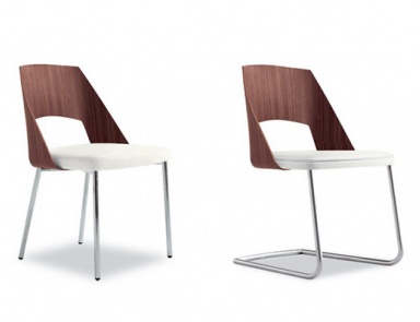 Chair with upholstery, Gamma - Tonon