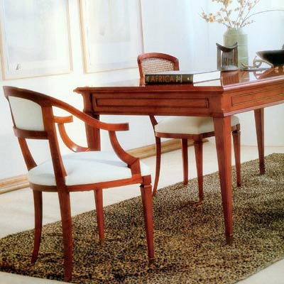 Armchair with frame in solid cherry, Annibale Colombo