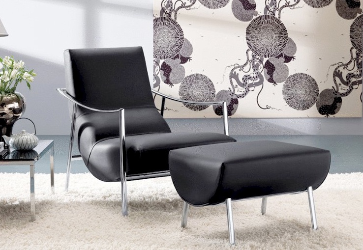 Pouf with metal frame upholstered in leather or fabric Atul&Amit, Bontempi Casa