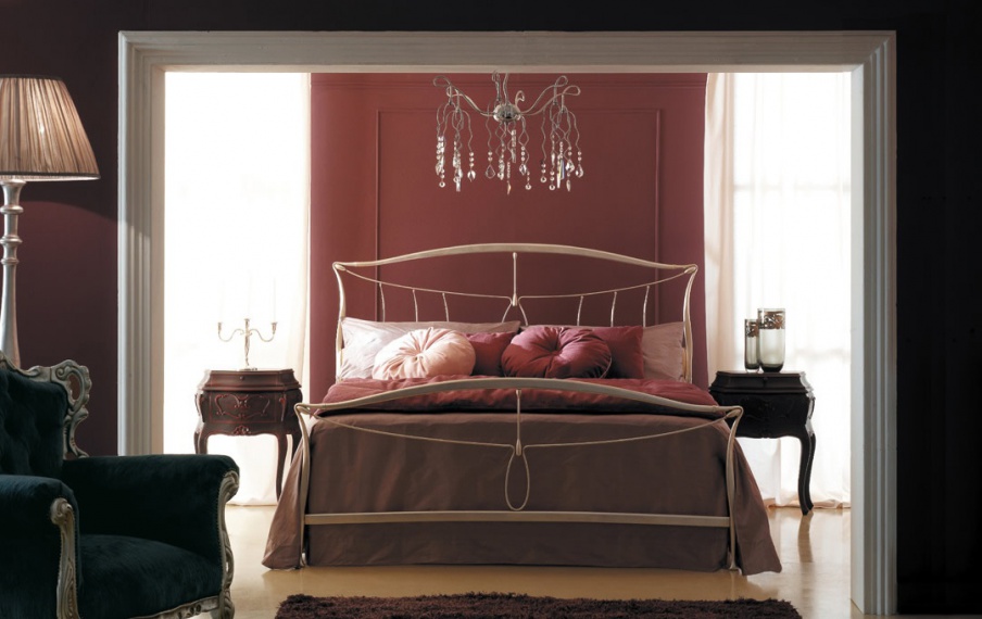 Bed with wrought iron headboard Letto Morfeo - Millenotti - Corte Zari