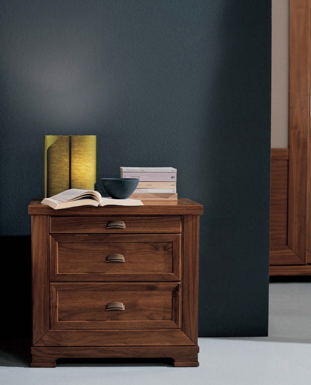 Bedside table bedside with drawers, Bruno Piombini