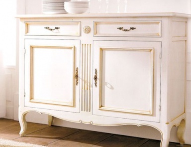 Wooden sideboard in figured legs, Flai