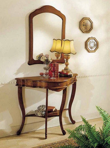 Semicircular console on a frame of solid wood 2623, BTC