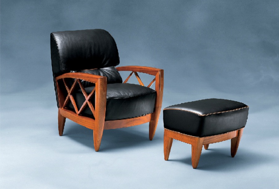 Armchair with Ottoman leg Venezia, i4 Mariani