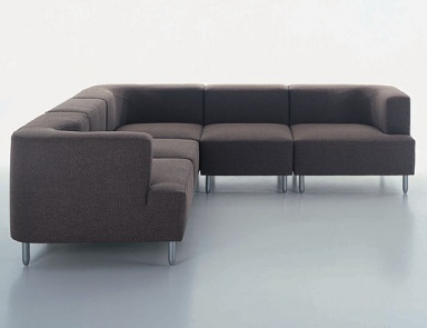 Corner sofa with metal legs, i4 Mariani