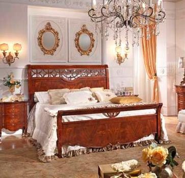 Bedroom with a frame made of wood poplar or Tulip tree Perla 02, Antonelli Moravio