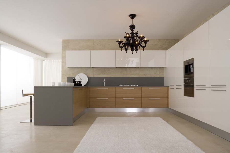 Set for the kitchen with hinged elements, Santarossa