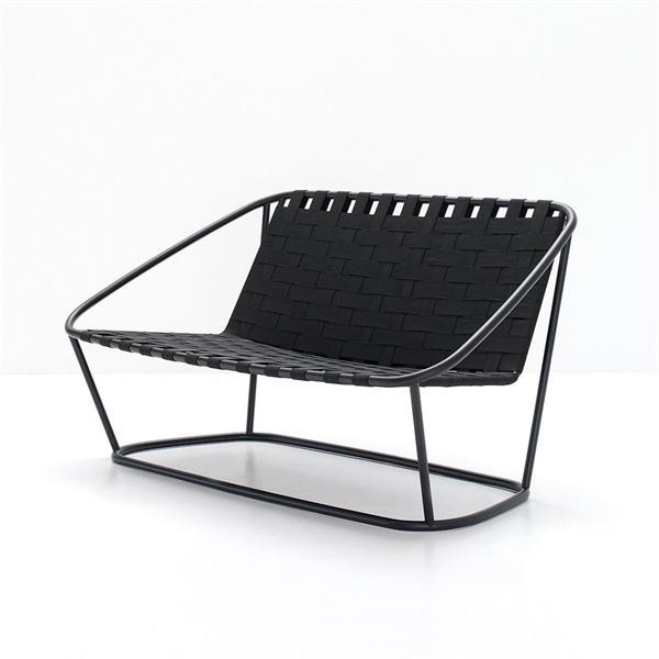 Sofa with seat and back of synthetic fabric and steel frame Cloud, Arflex 