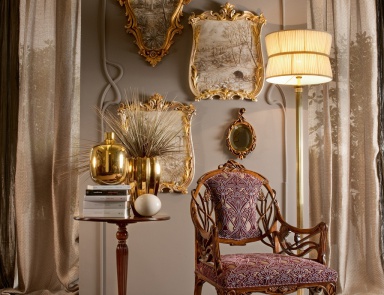 Armchair with a curved backrest, Medea