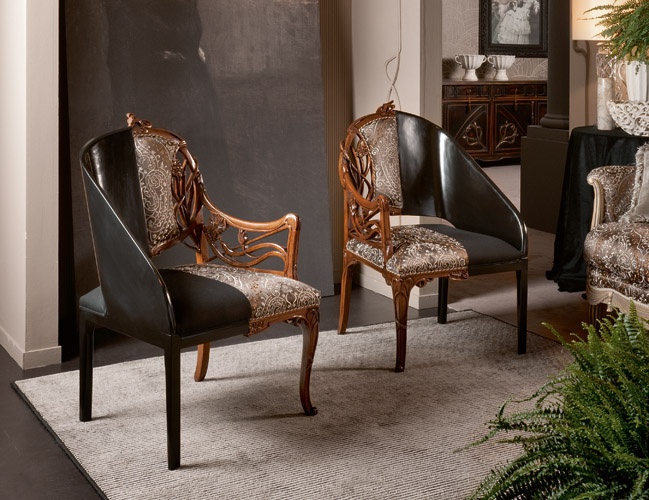 An armchair with asymmetrical arms, Medea