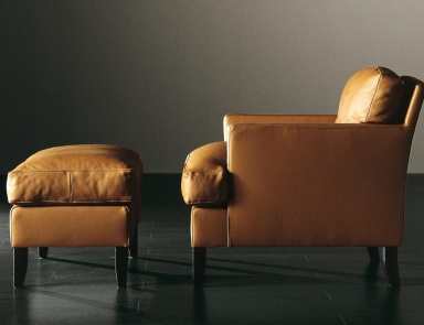 Chair with Ottoman foot Gabin, Meridiani