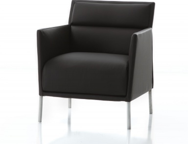 Chair with metal legs and leather upholstery Madera, Arketipo