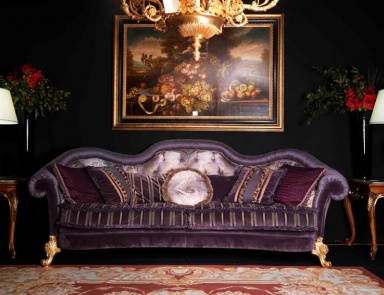 Two-seater sofa on wooden frame, Cantaluppi