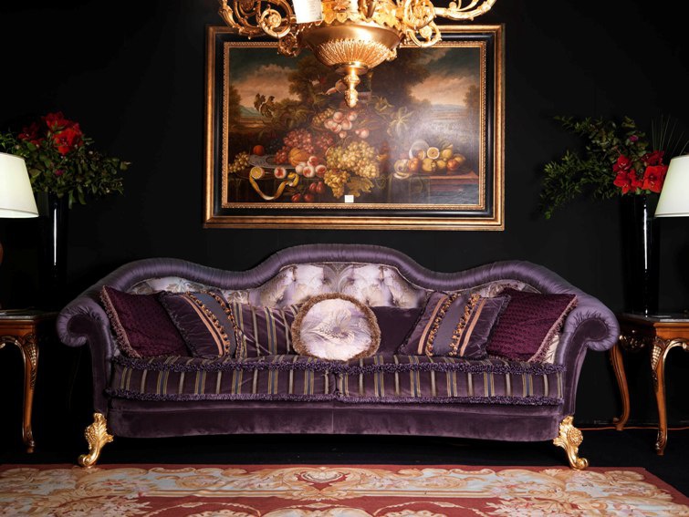 Two-seater sofa on wooden frame, Cantaluppi